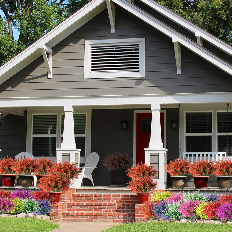 JEMONG 20 Bundles Artificial Lavender Flowers Outdoor UV Resistant Fake