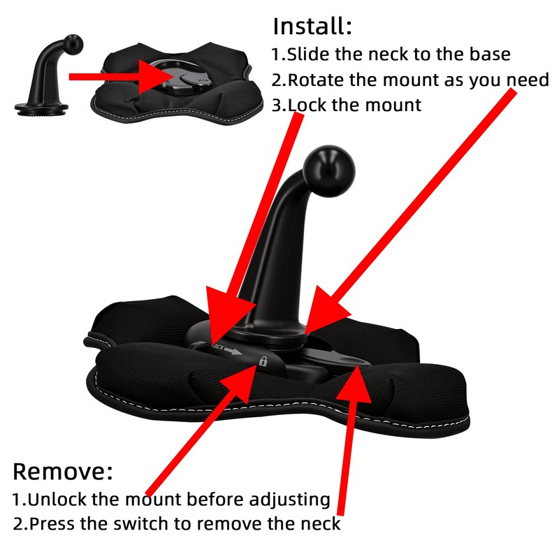 Triplinger Friction Beanbag Dashboard Mount for Garmin Drivesmart 86 XL