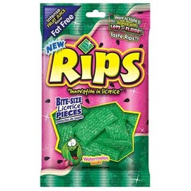 Rips Bite Size Watermelon Licorice Candy Pieces, 4 Ounce -- 12 per case.