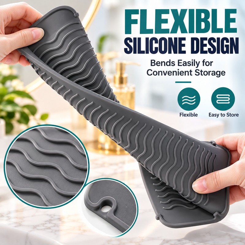 Silicone Heat Resistant Mat for Hair Styling Tools – Flexible