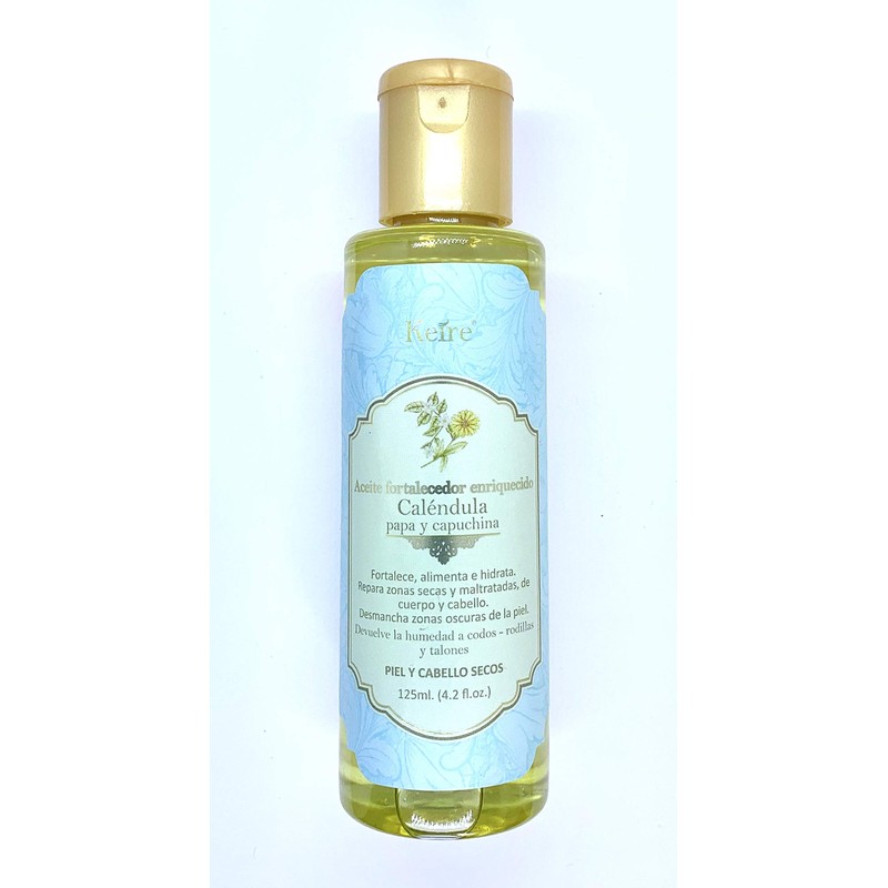 Aceite Fortalecedor Enriquecido con CALÉNDULA, PAPA y CAPUCHINA para Cabello