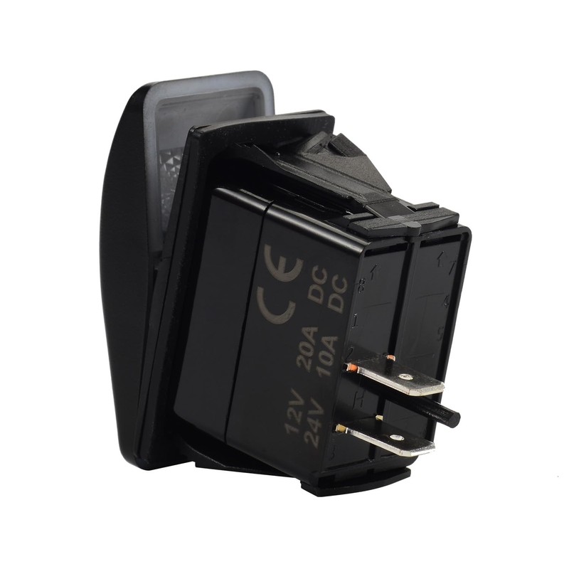 BANDC 2 Pin Momentary Rocker Switch 12V 20A SPST (ON)