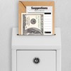 EIENHOSHI Metal Donation Box with Lock, Wall Mounted, Suggestion Box