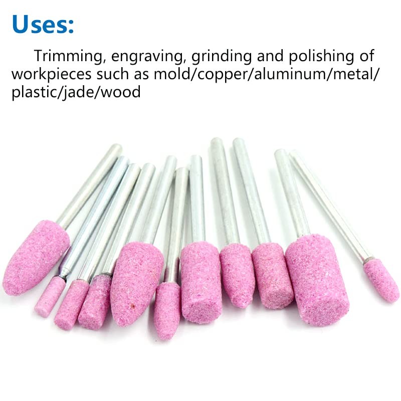 20 Pieces Whetstone Set, 4mm Cylinder Grinding Head Rotary Tool