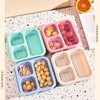 Yeanifeana 4-Pack Reusable Bento Box with 3 Stackable Snack Containers
