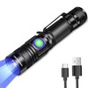 DARKBEAM 365nm UV Flashlight Rechargeable Black Light - Powerful LED