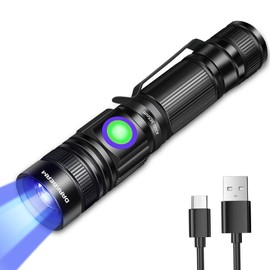 DARKBEAM 365nm UV Flashlight Rechargeable Black Light - Powerful LED Mini Ultraviolet Flashlights, Portable USB-C Woods Lamp - for Pet Urine Detection, Resin Curing, Stains, Minerals, Money