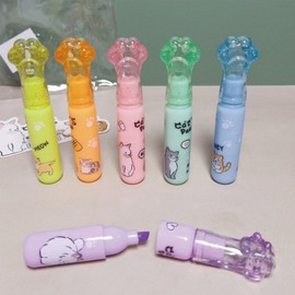 MOZXIRZ 6 Pcs Cute Cat Highlighters Pens Small Highlighter Markers Assorted Colors Highlighters Small Cartoon Kitty Highlighter Pens for Boys Girls Kids Women Office Shcool Supplies (Cat)