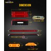 Partsam Submersible LED Trailer Tail Light Kit, Rectangular Trailer Lights+ID