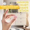 Cionyce 12 Pcs Ceramic Cabinet Knobs Heart Shape Cabinet Pulls
