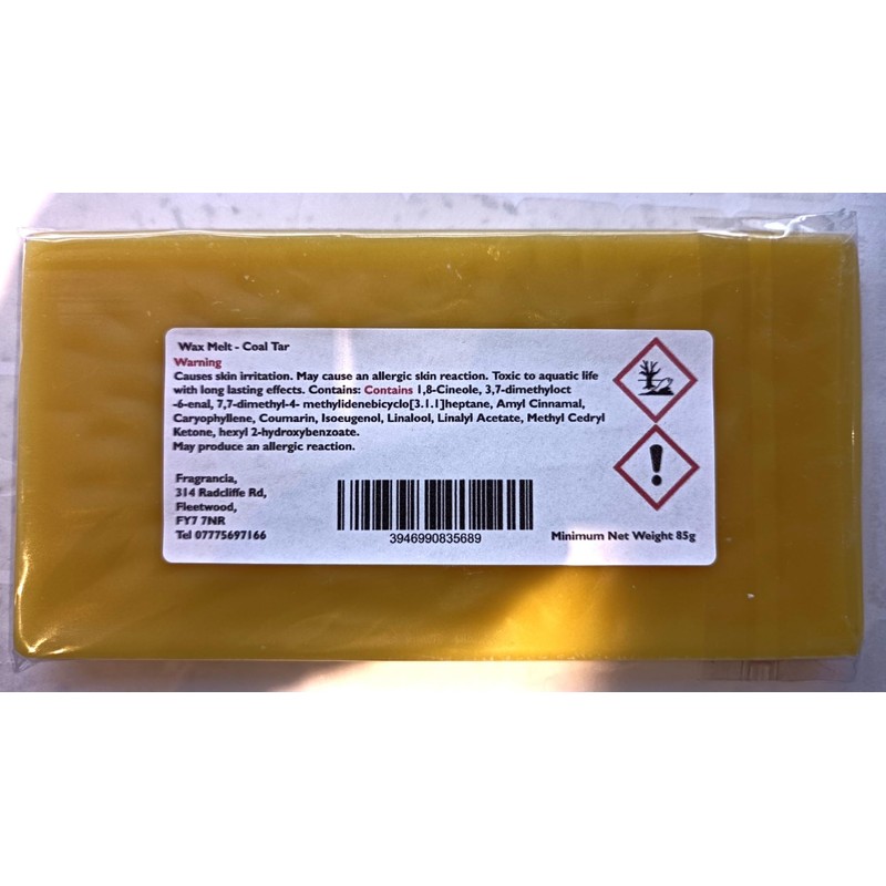 Fragrancia A Single Handmade Highly Scented Wax Melt Bar (COAL