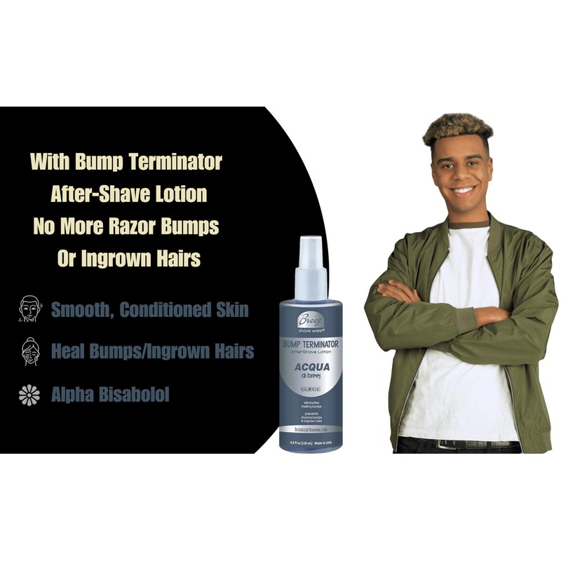 BUMP TERMINATOR BREEJ Fragranced Anti-Bump, Anti-Ingrown Hairs Aftershave Lotion for