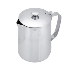 Milk Jug with Lid, 2000 ml Milk Frothing Jug Stainless Steel Coffee Jug for Coffee Cream Jug Teapot with Lid for Milk Tea Coffee Cappuccino