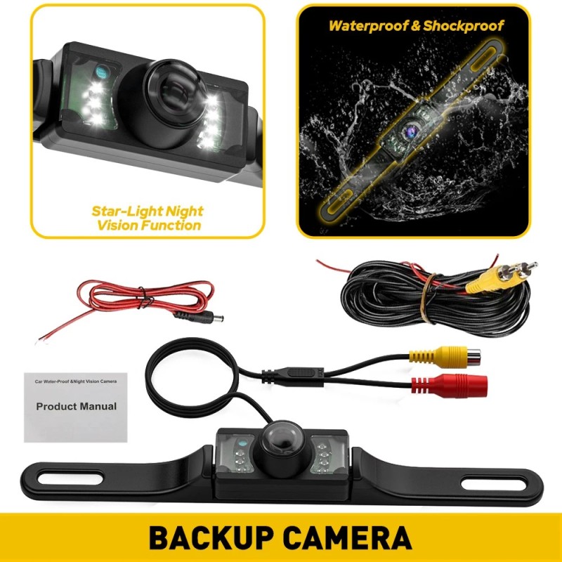 Parking Camera Wide 170° Waterproof Night Vision Car Rear View