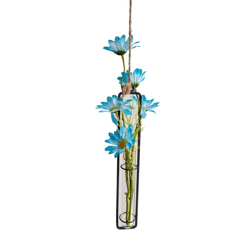 Aoderun Hanging Glass Planter Water Iron Art Hydroponic Vase Transparent