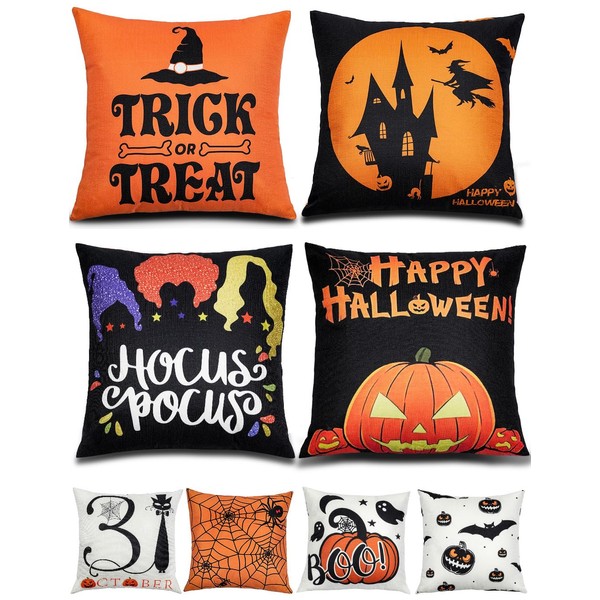 Halloween Decorations Double-Side Printing Pillow Covers 20'' x 20'' Set