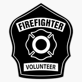 Firefighter Fire Department Fire Helmet Shield Sticker Bumper Sticker Vinyl Decal 5"