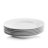 STPGOODS White Dinner Plate Set of 6 Porcelain Plates Set