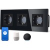 TAWOIA Schuko Smart Socket, 3 Compartments, 16A, App Control, Works