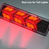 KACEPAR Car Truck Tail Light, LED Rear Brake Light, Reverse