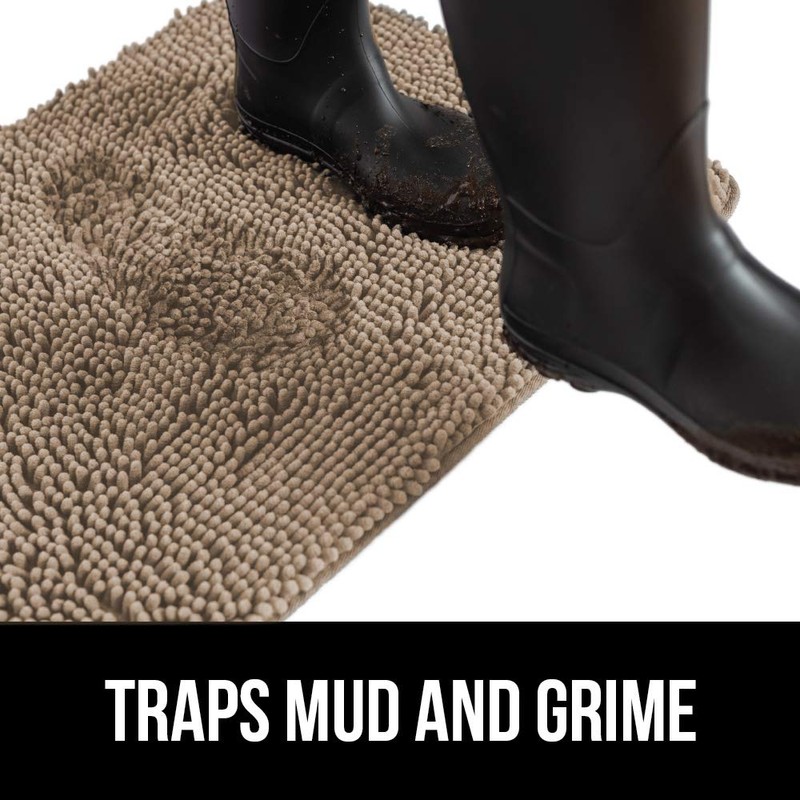 Gorilla Grip Original Indoor Durable Chenille Doormat, 24x17, Absorbent Machine