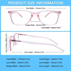 BONCAMOR 2 Pack Progressive Multifocus Reading Glasses Men and Women Computer Blue Light Blocking Anti Eyestrain Readers(Pink Clear, 2.75)