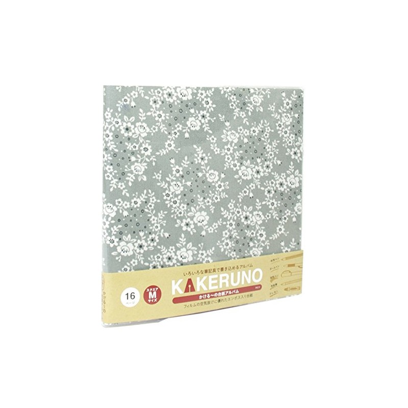 Nakabayashi Free Album Kaku-no Square M Rococo Flower Gray AKMFB-163-N