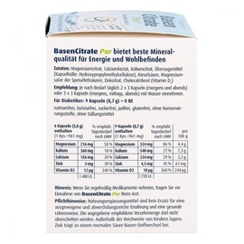 Basen Citrate Pur nach Apotheker Rudolf Keil, 180 pcs. Capsules
