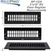 RecPro RV Floor Register | Stationary Vent Cover | 2-1/4"
