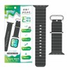 TRINITY トリニティ 互換品 肌触りさらさら 消臭機能付き エラストマーウェーブバンド AppleWatch42mm/41mm/40mm/38mm用 TR-AW26S-ABEW-BK