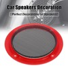 X AUTOHAUX 2pcs 4" Red Car Audio Speaker Cover Grill