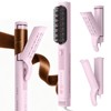 HarrFlow Airflow Curling Iron, Straightener & Flat Iron Combo, Red
