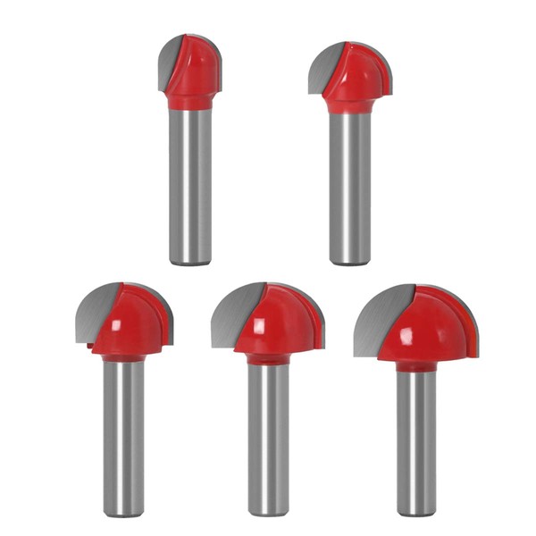 Saipor 5-Piece 8 mm Shank Round Nose Cove Core Box