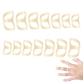 Hsrag 14Pcs Finger Splints for Arthritis, Thumb Splint for Trigger Thumb, Oval 8 Finger Splint for Sprained Swollen Fingers, Arthritis Pain, Sports Injuries (Sizes 5, 6, 7, 8, 9, 10, 11)