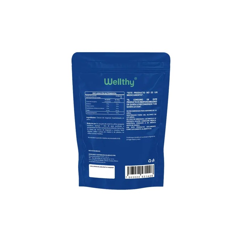Wellthy Cloruro De Magnesio En Polvo 700g Neutro