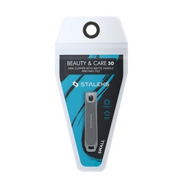 Staleks Beauty & Care 50 Small Nail Clipper with Matte Handle and Nail File – Stainless Steel Trimmer – for Thin and Medium Nails – Home Use