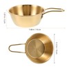 TOVINANNA Men Shaving Soap Bowl with Gold Handle Stainless Steel
