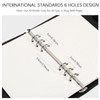Skycase 6 Holes Binder Notebook A5, PU Leather Loose Leaf