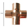 VOANZO 5Pcs 4-Way Cross Union Pipe Fitting 15mm for Plumbing