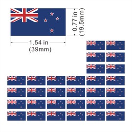 Womaha 30 Temporary New Zealand Flag Tattoos Fans Face Tattoo Stickers for Adults Kids Group Activity Props