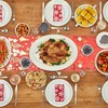 Pagezol 28cm × 5m Christmas Table Runners,Red Table Runner Xmas
