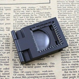 Yosoo Lupa Plegable 8X 28mm Con Lámpara LED - Portable Para Reparación De Joyería, Colección y Materia Textil - Negro