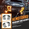 HCmotorku LED Headlight Vent Accents Turn Signal Light Running Light