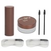 Eyebrow Powder Stamp Kit with 2Pcs Brushes 20Pcs Stencils Long