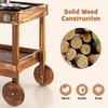 KOTEK Mud Kitchen with Wheels, Toddler Wooden Rolling Mud Table