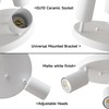 EGM 3 Light Track Lighting, White Round Track Lighting Fixtures,