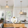 EFINEHOME Glass Modern Farmhouse Pendant Light, 1-Light Indoor Hanging Lamp