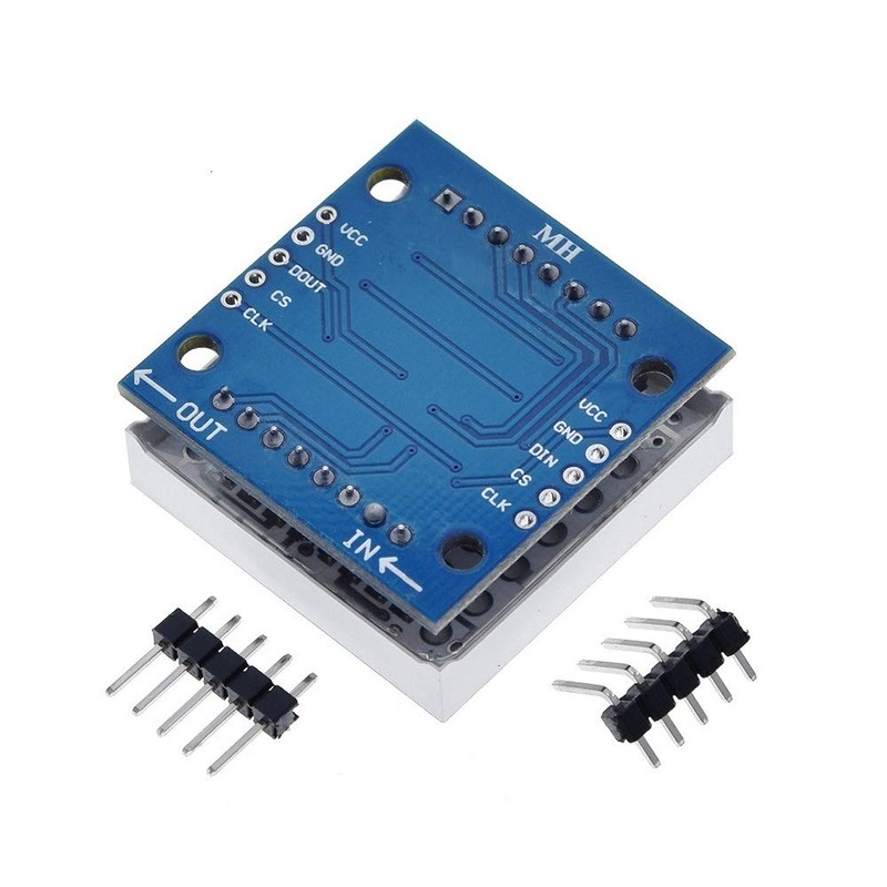 Youmile 2pcs MAX7219 8x8 Dot Matrix Single Green Light MCU