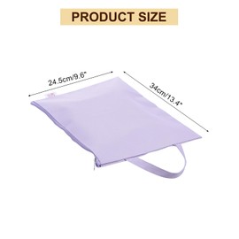 sourcing map 4 Pcs Zipper File Bags, 9.6" x 13.4" Waterproof Oxford Fabric A4 Zipper Document Bag Storage Organizer Pouch with Handle for Organizing, Purple