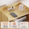 SUPERJARE Nightstands Set of 2, Night Stands with Charging Station
